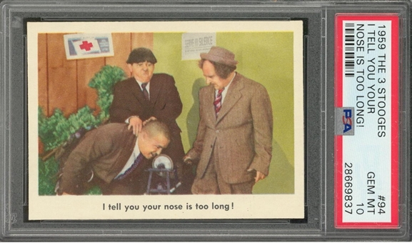1959 Fleer "Three Stooges" #94 "I Tell You Your… " – PSA GEM MT 10